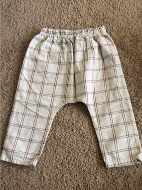 Rylee + Cru Cream Plaid Kids Pants